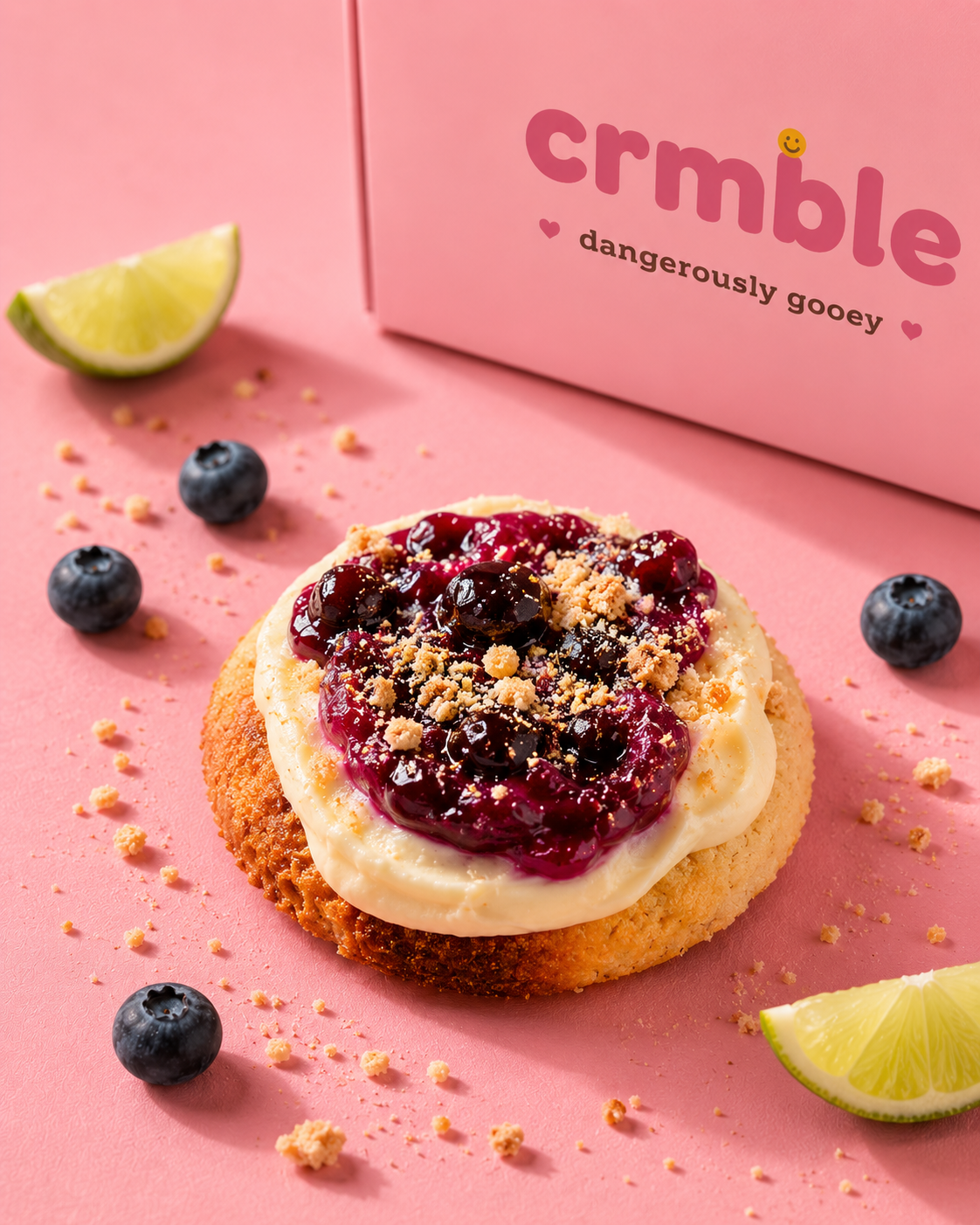 Blueberry Lime Cheesecake Cookie